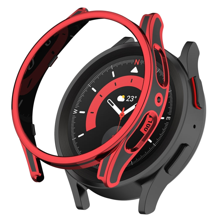 Hanging Sculpture Two-color Protective Watch Case with Tempered Glass Film — Silver