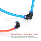 LAIZE 10pcs Plastic Elbow Pneumatic Quick Fitting Connector — PV-8