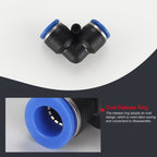 LAIZE 10pcs Plastic Elbow Pneumatic Quick Fitting Connector — PV-12