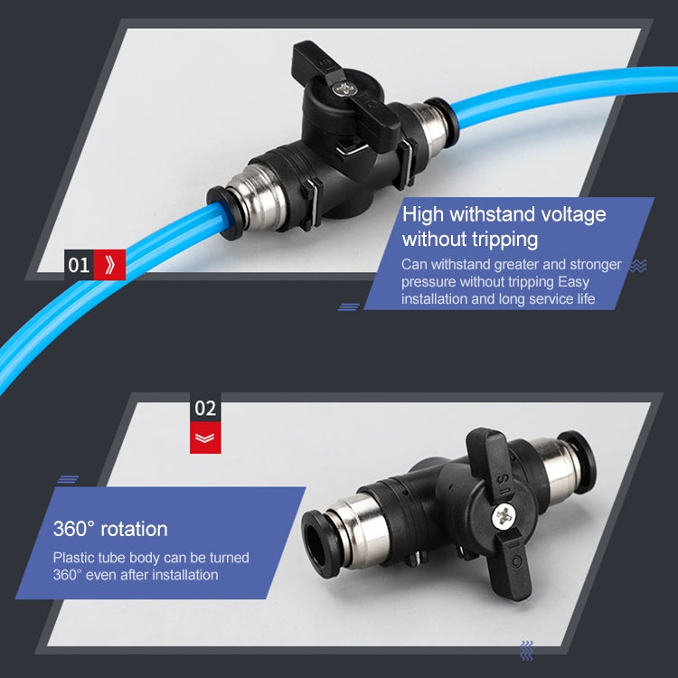 LAIZE Manual Valve Pneumatic Quick Fitting Connector