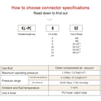 PC6-03 LAIZE 2pcs Nickel Plated Copper Pneumatic Quick Fitting Connector — PC4-02 (10pcs)