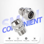PC6-03 LAIZE 2pcs Nickel Plated Copper Pneumatic Quick Fitting Connector — PC6-M5 (10pcs)