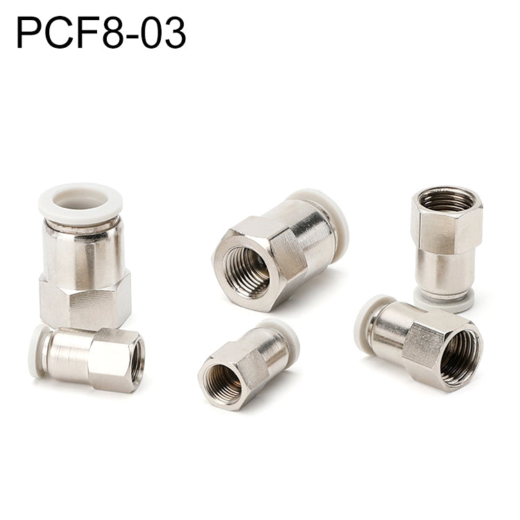 PCF6-02 LAIZE 2pcs Female Thread Straight Pneumatic Quick Fitting Connector