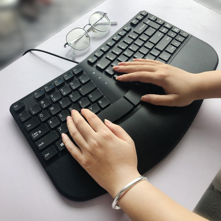 390B 87-key Ergonomic Split Wired Keyboard — view 4