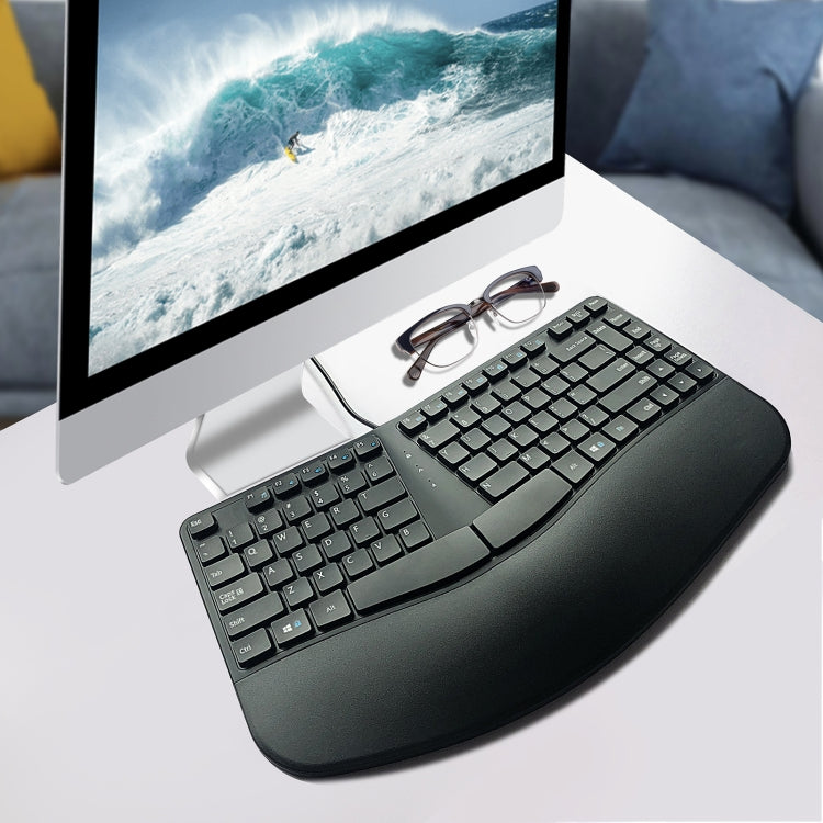 390B 87-key Ergonomic Split Wired Keyboard — view 5
