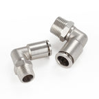 LAIZE Nickel Plated Copper Elbow Male Thread Pneumatic Quick Fitting Connector — PL4-02