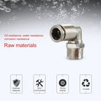LAIZE Nickel Plated Copper Elbow Male Thread Pneumatic Quick Fitting Connector — PL6-01