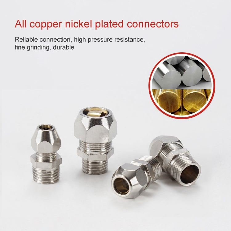 PC12-03 LAIZE Nickel Plated Copper Reducer Straight Pneumatic Quick Fitting Connector — PC6-02