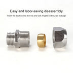 LAIZE Nickel Plated Copper Reducer Straight Pneumatic Quick Fitting Connector — view 4