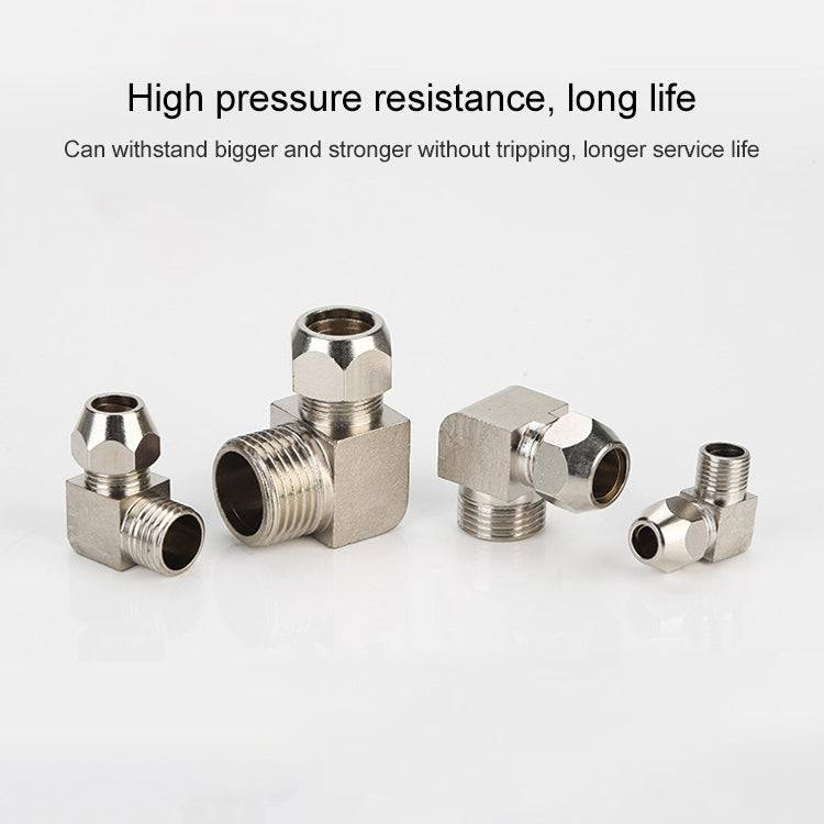 PL4-01 LAIZE Nickel Plated Copper Reducer Elbow Pneumatic Quick Fitting Connector — PL8-01
