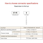 LAIZE Nickel Plated Copper T Type Tee Pneumatic Quick Fitting Copper Pipe Connector — KT-PE-8