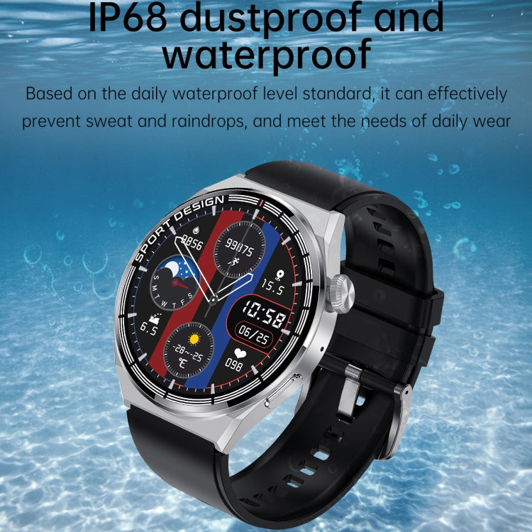 MD3MAX 1.39 inch Round Screen Leather Strap Smart Watch Supports Heart Rate Monitoring/Blood Oxygen Monitoring