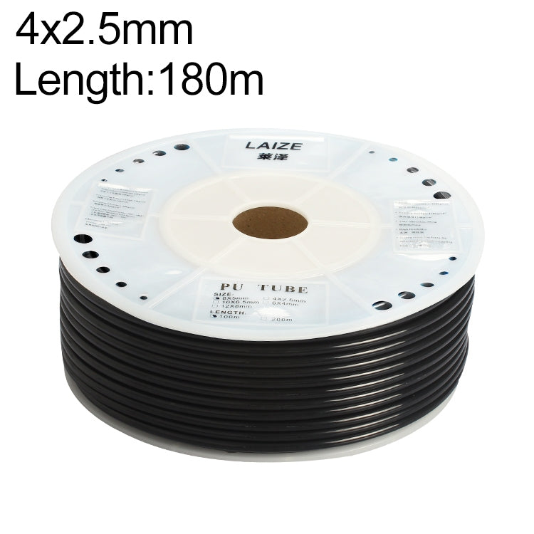 LAIZE Pneumatic Compressor Air Flexible PU Tube, 4x2.5mm, 160m, 4x2.5mm, 180m, 4x2.5mm, 200m, 6x4mm, 160m, 6x4mm, 180m, 6x4mm, 200m, 8x5mm, 80m, 8x5mm, 88m, 8x5mm, 100m, 10x6.5mm, 80m, 10x6.5mm, 88m, 10x6.5mm, 100m, 12x8mm, 80m, 12x8mm, 88m, 12x8mm