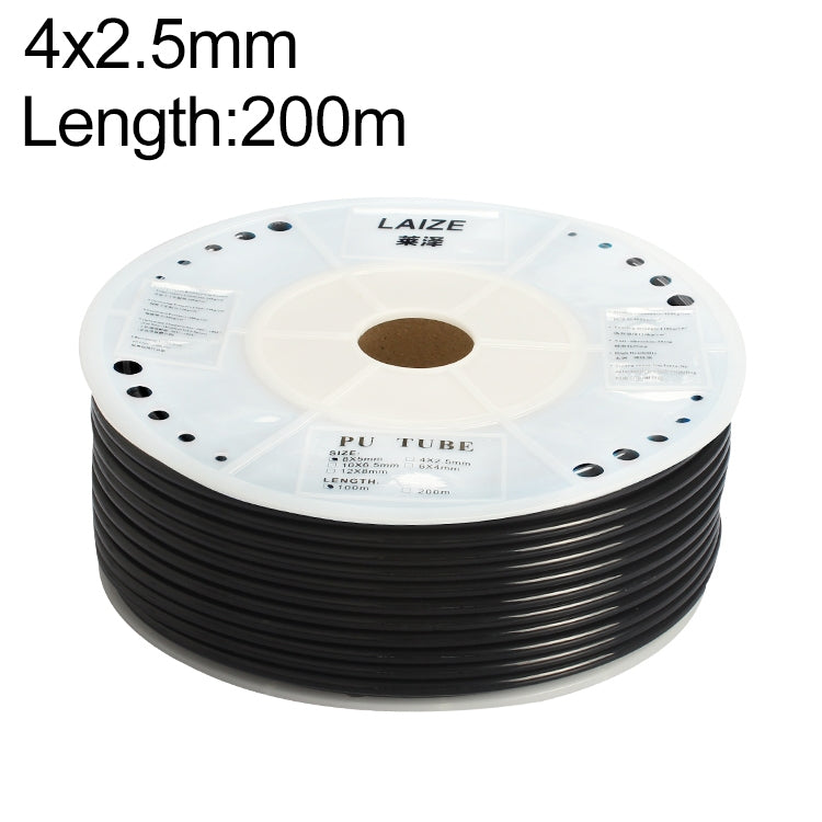 LAIZE Pneumatic Compressor Air Flexible PU Tube, 4x2.5mm, 160m, 4x2.5mm, 180m, 4x2.5mm, 200m, 6x4mm, 160m, 6x4mm, 180m, 6x4mm, 200m, 8x5mm, 80m, 8x5mm, 88m, 8x5mm, 100m, 10x6.5mm, 80m, 10x6.5mm, 88m, 10x6.5mm, 100m, 12x8mm, 80m, 12x8mm, 88m, 12x8mm