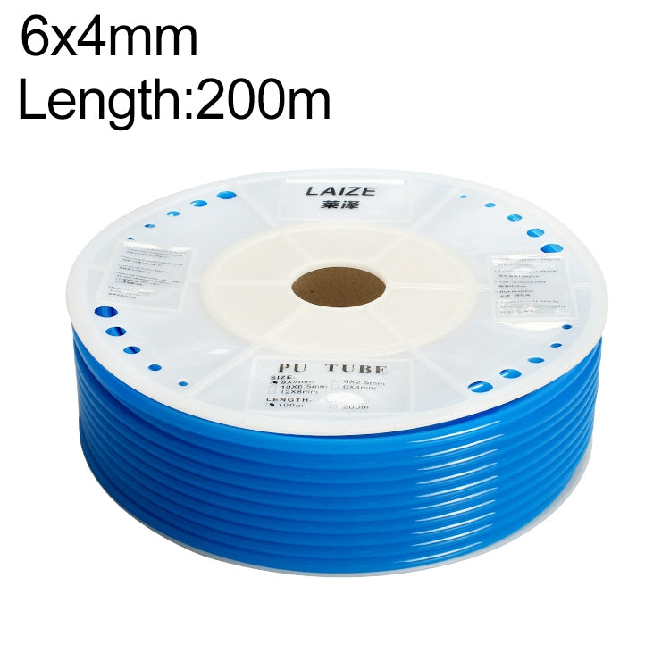 LAIZE Pneumatic Compressor Air Flexible PU Tube, 4x2.5mm, 160m, 4x2.5mm, 180m, 4x2.5mm, 200m, 6x4mm, 160m, 6x4mm, 180m, 6x4mm, 200m, 8x5mm, 80m, 8x5mm, 88m, 8x5mm, 100m, 10x6.5mm, 80m, 10x6.5mm, 88m, 10x6.5mm, 100m, 12x8mm, 80m, 12x8mm, 88m, 12x8mm