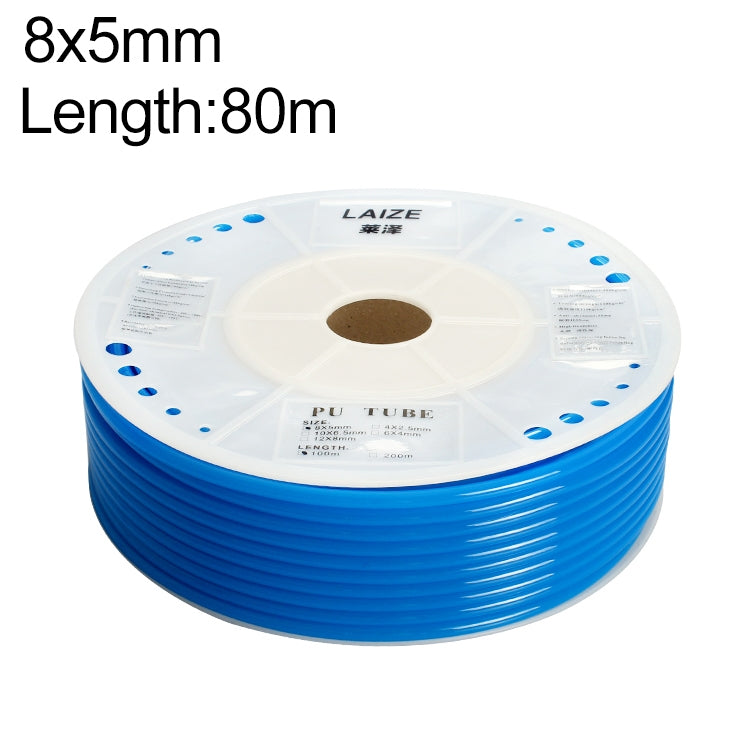 LAIZE Pneumatic Compressor Air Flexible PU Tube, 4x2.5mm, 160m, 4x2.5mm, 180m, 4x2.5mm, 200m, 6x4mm, 160m, 6x4mm, 180m, 6x4mm, 200m, 8x5mm, 80m, 8x5mm, 88m, 8x5mm, 100m, 10x6.5mm, 80m, 10x6.5mm, 88m, 10x6.5mm, 100m, 12x8mm, 80m, 12x8mm, 88m, 12x8mm
