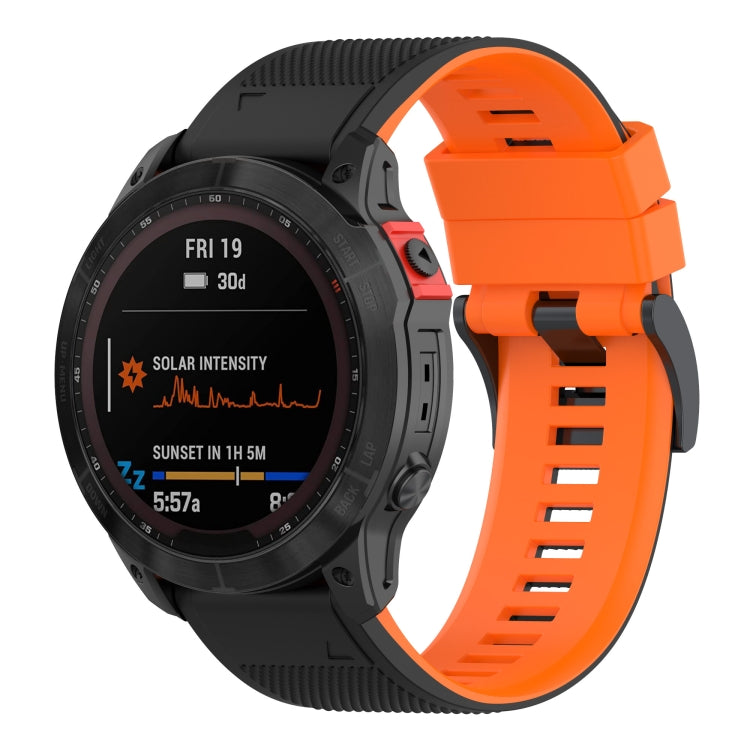 Two-color Silicone Watch Band — Black Dark Green