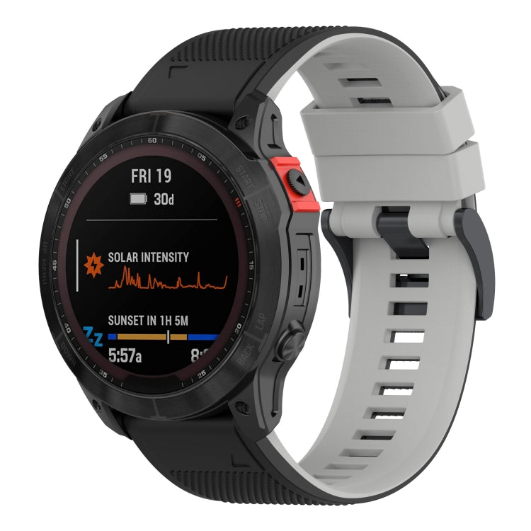 Two-color Silicone Watch Band — Cyan Black