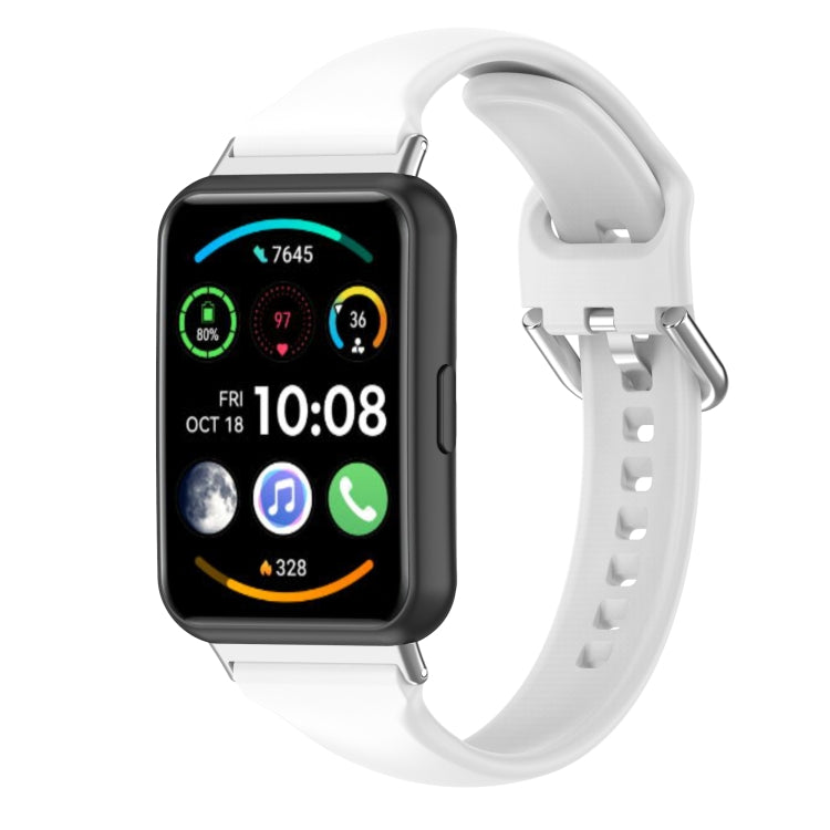 For Huawei Watch Fit 2 Small Waist Silicone Watch Band — Black