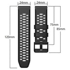 Three Rows Holes Silicone Watch Band