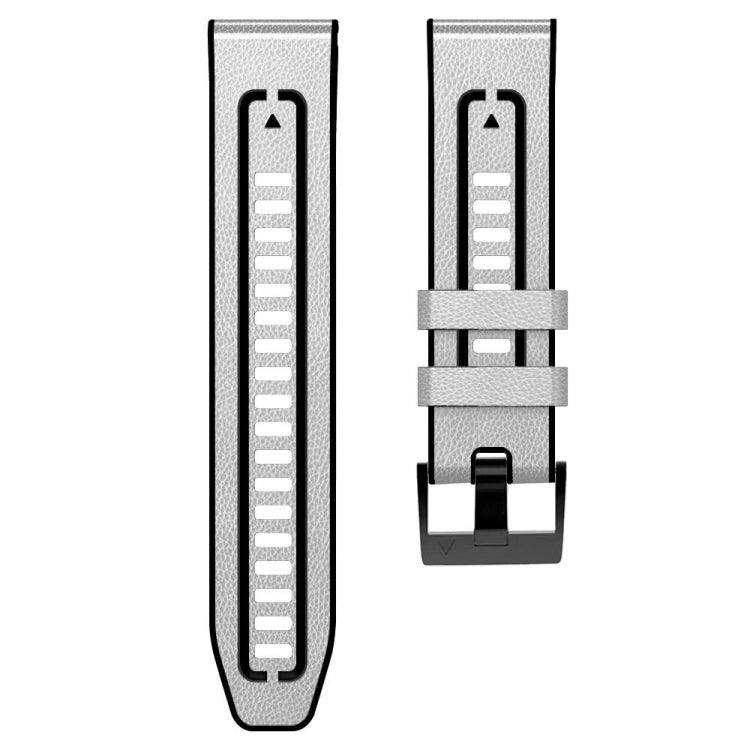 Quick Release Silicone Leather Watch Band