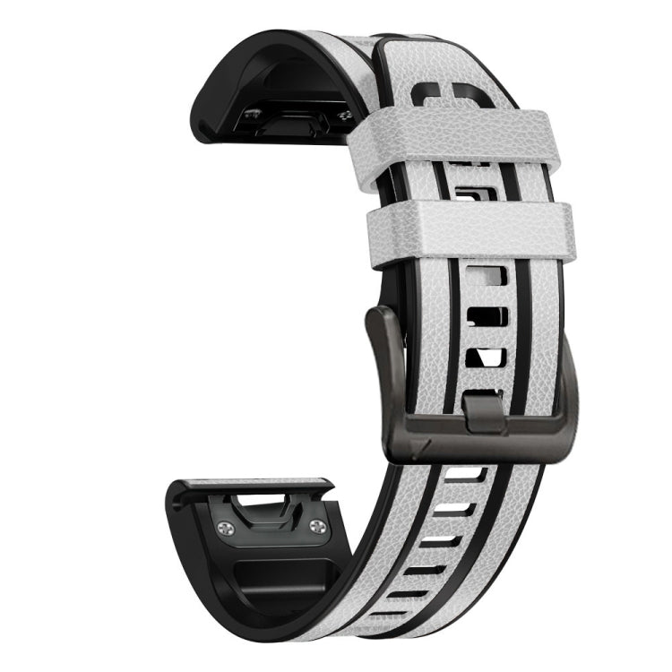 Quick Release Silicone Leather Watch Band