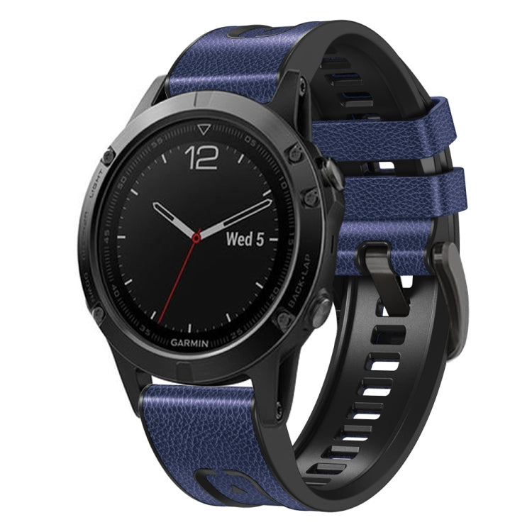 Quick Release Silicone Leather Watch Band — Dark Brown