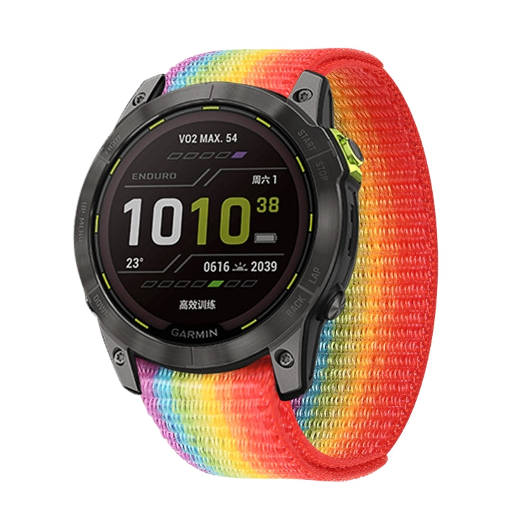 Hook And Loop Fastener Nylon Watch Band — For Garmin Fenix 7X