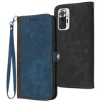 Side Buckle Double Fold Hand Strap Leather Phone Case