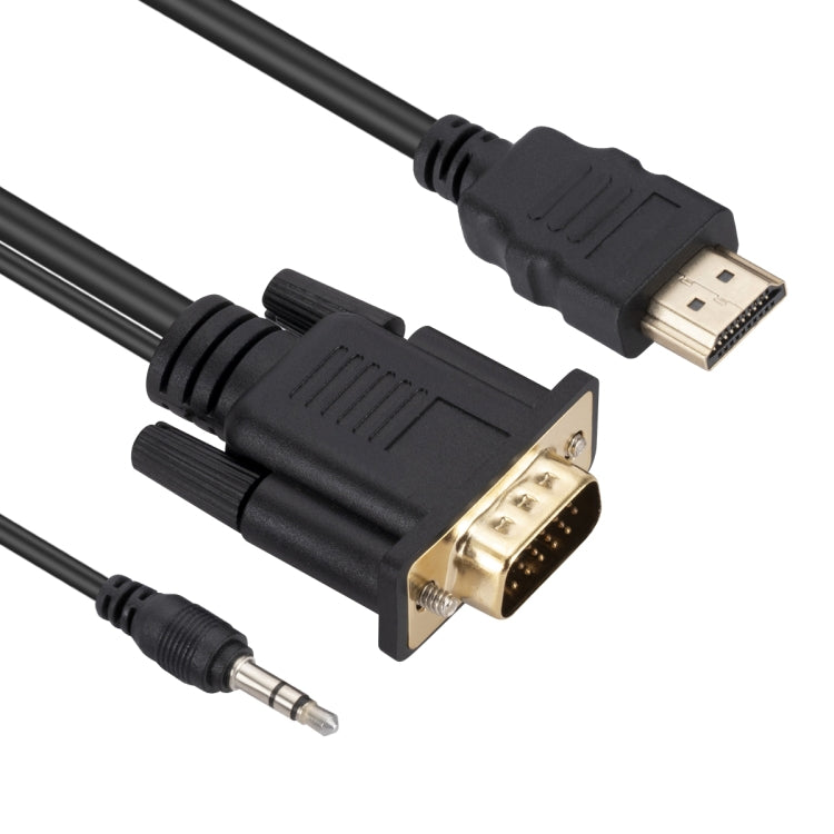 Adapter Cable with Audio, Length 1.8m, HDMI to VGA