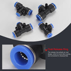 LAIZE 10pcs Plastic Y-type Tee Reducing Pneumatic Quick Fitting Connector — PEG10-6