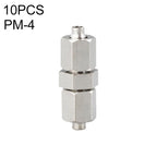 PM-4 LAIZE 2pcsNickel Plated Copper Straight Pneumatic Quick Connector