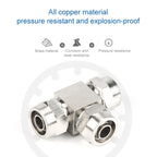 LAIZE Nickel Plated Copper Y-type Tee Pneumatic Quick Connector — PE-6