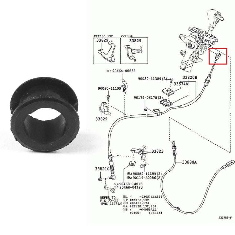 Car Automatic Transmission Gear Shifting Cable End Connector Bushing, For Toyota Corolla 2003-2008