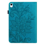 Lace Flower Embossing Pattern Leather Tablet Case