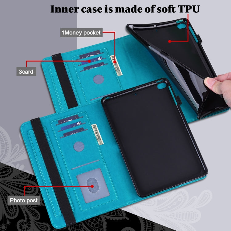 Lace Flower Embossing Pattern Leather Tablet Case