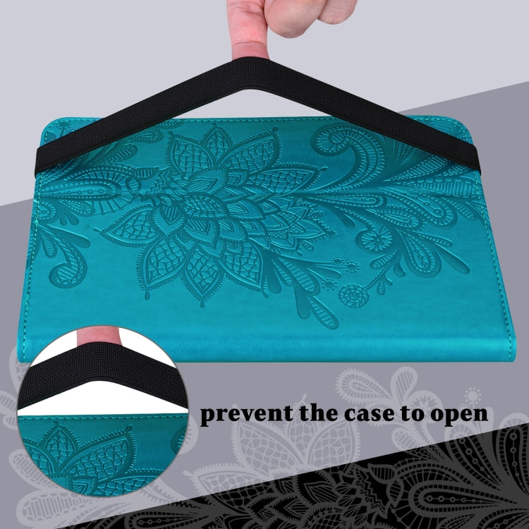 Lace Flower Embossing Pattern Leather Tablet Case