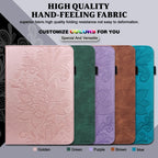 Lace Flower Embossing Pattern Leather Tablet Case