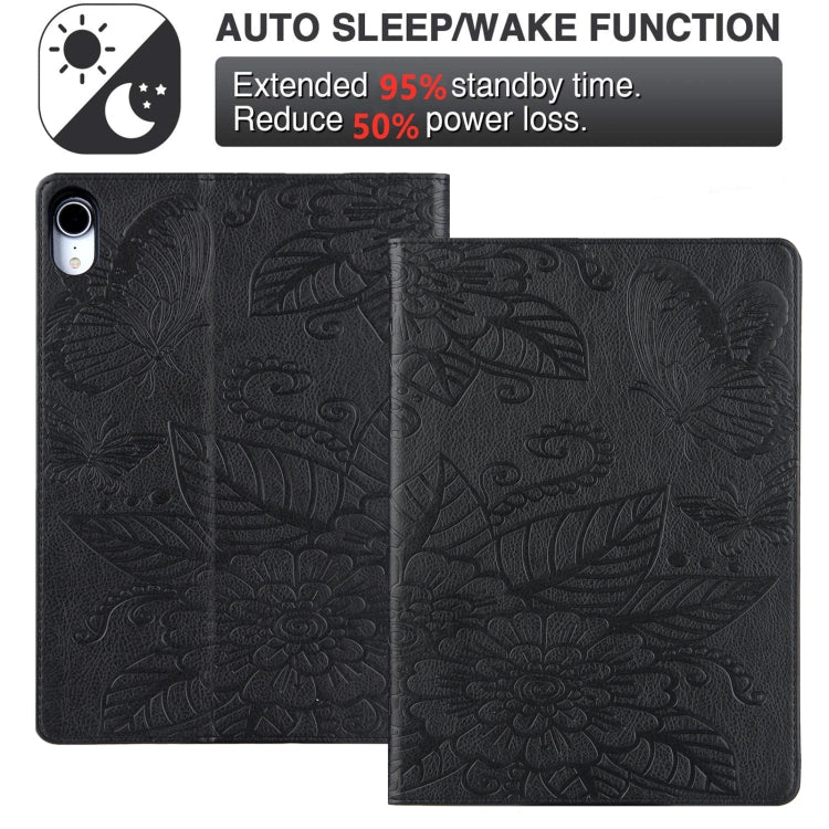 Butterfly Love Flower Embossed Leather Smart Tablet Case