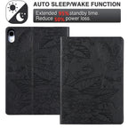 Butterfly Love Flower Embossed Leather Smart Tablet Case