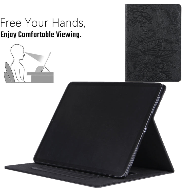Butterfly Love Flower Embossed Leather Smart Tablet Case