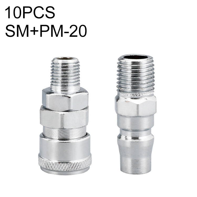 10pcs C-type Self-lock Air Tube Pneumatic Quick Fitting Connector — SP+PP-40