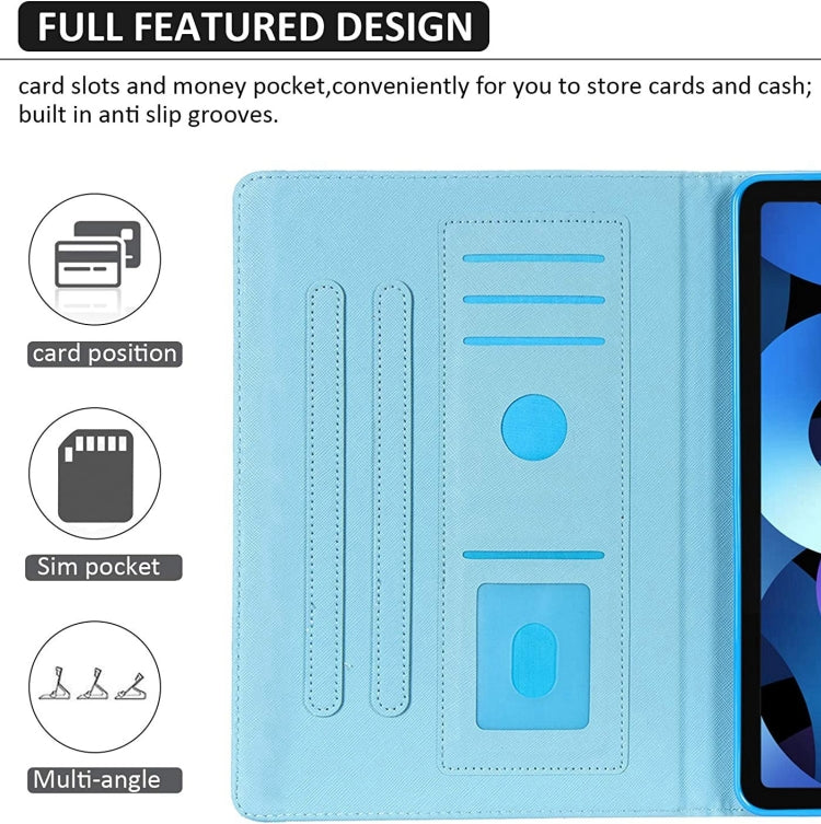 Colored Drawing Leather Smart Tablet Case — Blue Dog