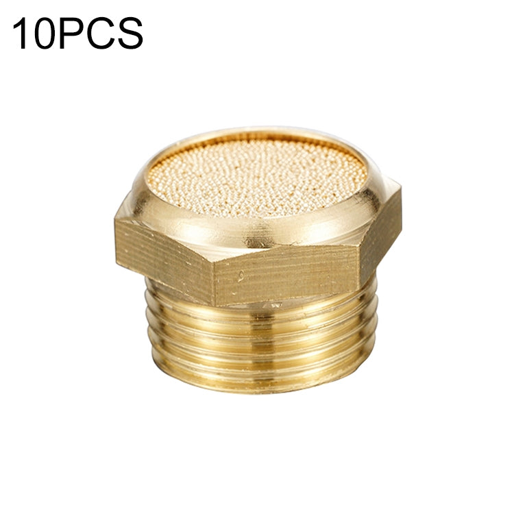 LAIZE 2pcs Semi Copper Flat Pneumatic Muffler, Caliber:4 Point — view 9