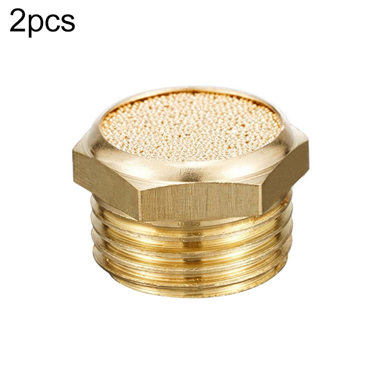 LAIZE 2pcs Semi Copper Flat Pneumatic Muffler, Caliber:4 Point — view 10