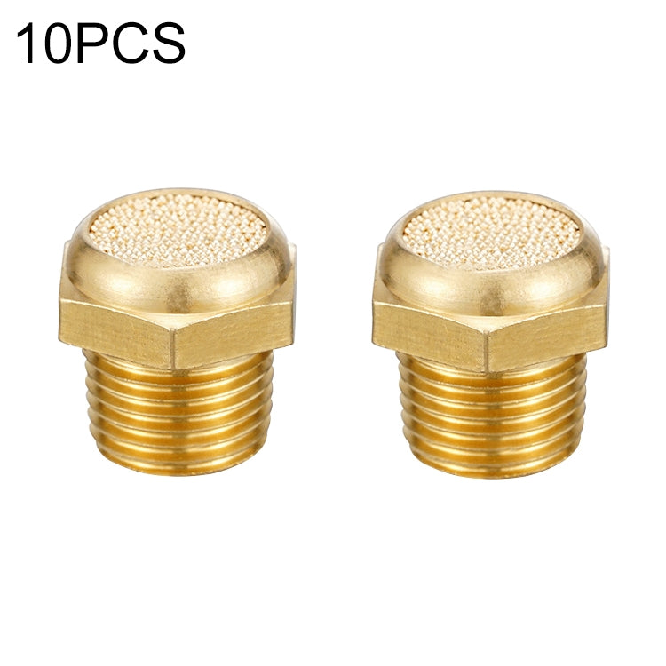 LAIZE 2pcs All Copper Flat Pneumatic Muffler, Caliber:4 Point — M5