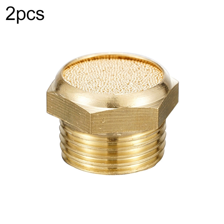 LAIZE 2pcs All Copper Flat Pneumatic Muffler, Caliber:4 Point — view 10