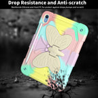 Butterfly Kickstand Heavy Duty Hard Rugged Tablet Case — Colorful Red
