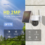 ESCAM QF170 2MP WiFi Full Color Night Vision Two-way Audio Solar Camera