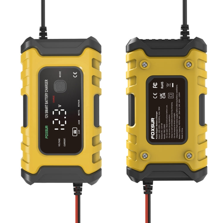 FOXSUR 6A 12V Motorcycle / Car Smart Battery Charger
